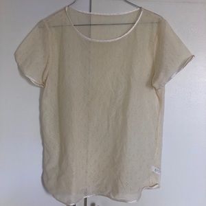 American Apparel Cream Lace Shirt